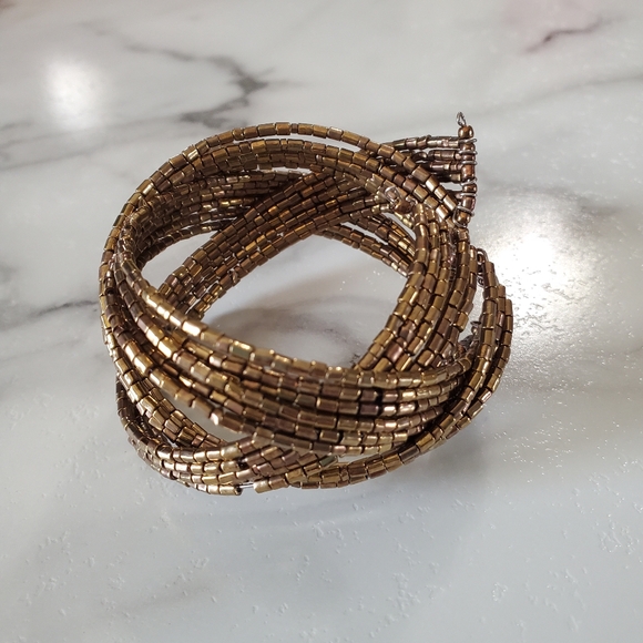 Shooting Stars Copper Seed Bead Cuff Bracelet 💥3 for $24💥 - Picture 12 of 16